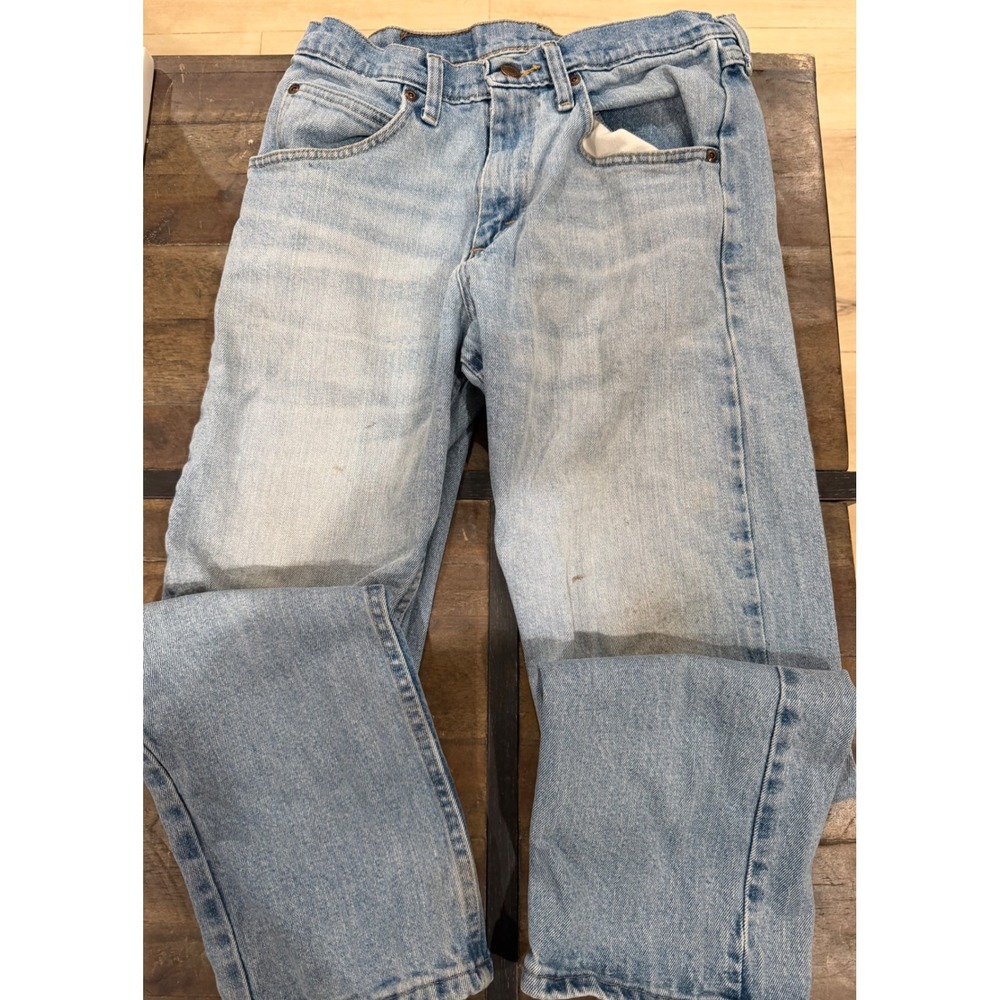 Wrangler Mens Premium Quality Light Wash Straight Leg Jeans 29x30 1097FXVBT